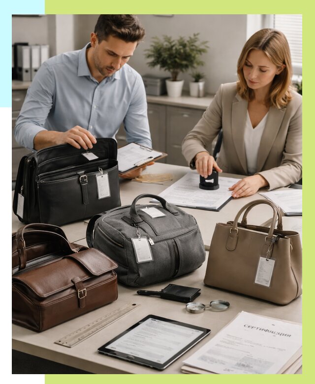 Сертификация сумок в Луховицах от 7759 руб. | Алешин-Лхв