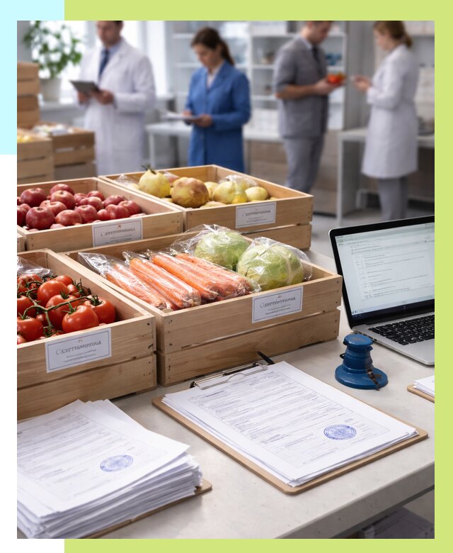Сертификация овощей и фруктов в Луховицах от 8793 р. | Алешин-Лхв
