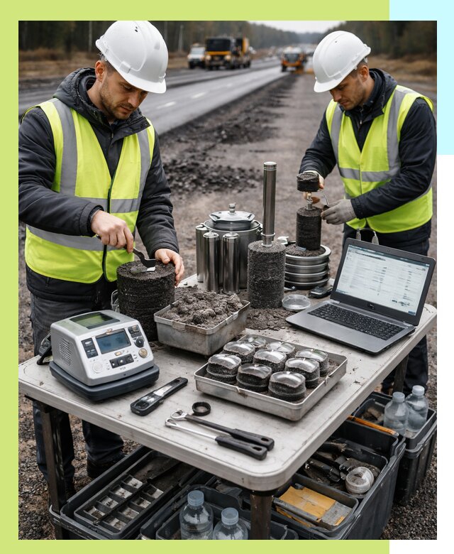 Сертификация асфальта: испытания и подтверждение в Луховицах