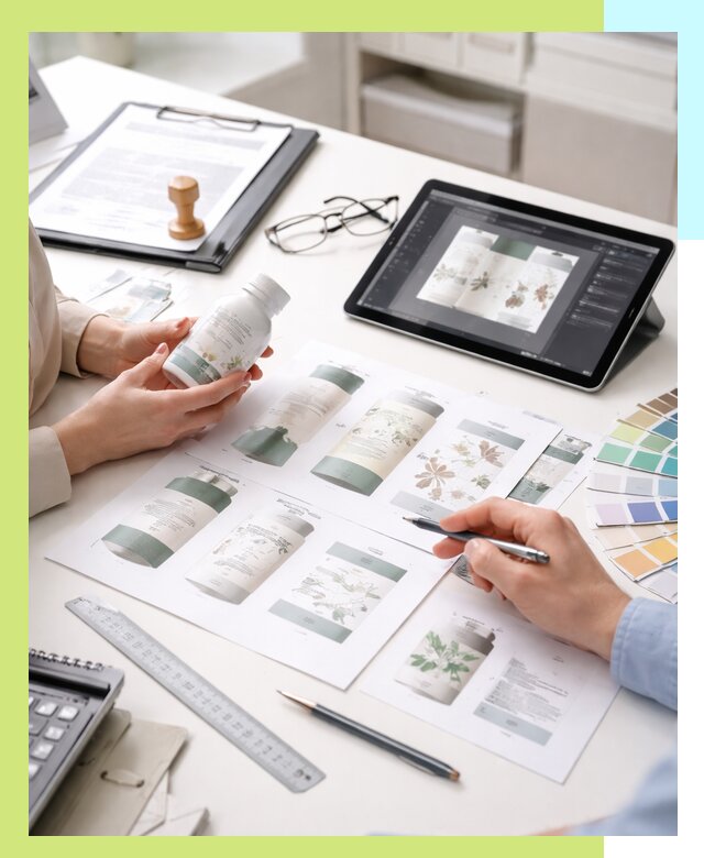 Профессиональная разработка дизайна и текста этикетки продукции в Луховицах