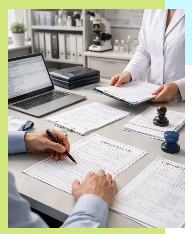 Оформление сертификата GMP в Луховицах для фармпроизводства